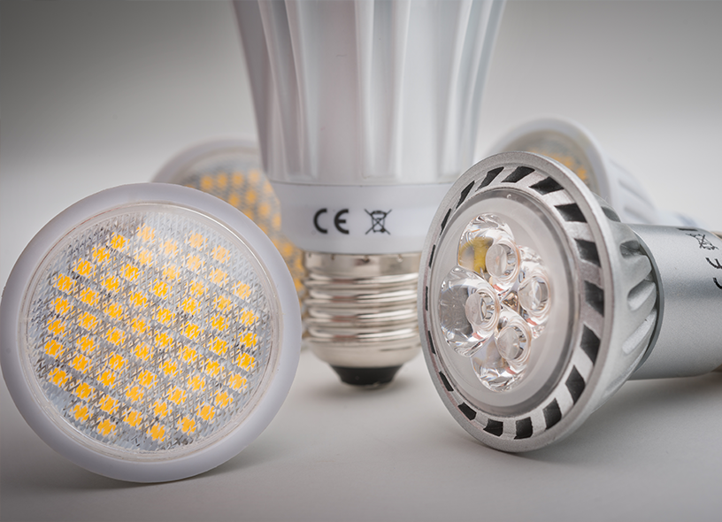 Three LED light bulbs